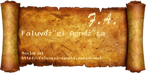 Faluvégi Agnéta névjegykártya